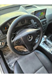 DİKİŞLİ DİREKSİYON KILIFI İTHAL SİYAH DERİ NOKTALI DERİ SİYAH DİKİŞLİ MERCEDES C180 İÇİN