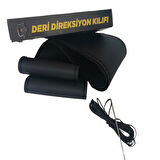HASBAY DİKİŞLİ DİREKSİYON KILIFI SİYAH DERİ SİYAH DİKİŞLİ GREYDER 3 KOLLU DİREKSİYON İÇİN
