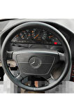 DİKİŞLİ DİREKSİYON KILIFI SİYAH DERİ/DİKİŞLİ 94 MERCEDES E200 İÇİN