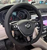 DİKİŞLİ DİREKSİYON KILIFI SİYAH DERİ SİYAH DİKİŞLİ B8 VW PASSAT İÇİN