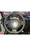 DİKİŞLİ DİREKSİYON KILIFI DAMARLI SİYAH DERİ SİYAH DİKİŞLİ RENAULT CLİO 2007 sonrası İÇİN HIZL KARGO