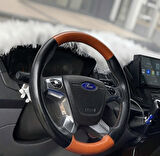 DİKİŞLİ DİREKSİYON KILIFI SİYAH DERİ TABA DERİ SİYAH DİKİŞLİ FORD TRANSİT 2014 SONRASI İÇİN