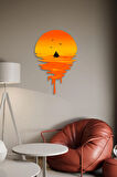 Sunset Landscape Metal Tablo