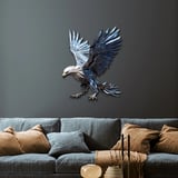 Mavi Kartal Metal Tablo 40x50 cm