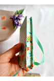 DEFTER NOT ANI HEDİYE KIZ ÇOCUK GENÇ ÇİZGİLİ 80 YAPRAK A7 CEP BOY DESENLİ LASTİK KAPAMA YEŞİL