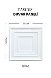 Poliüretan Kare 3D Dekoratif Duvar Paneli 50X50 CM