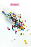Dökme Cam Kum Boncuk Büyük Boy (6/0) 4 mm - 60 Gram - Karışık Renkli - BNC132