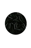 Uzun Boru Kesme Boncuk Çap 2mm Uzunluk 10 mm - 20 Gram - Siyah - BNC241