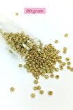 Dökme Cam Kum Boncuk Büyük Boy (6/0) 4 mm - 60 Gram - Altın - BNC129