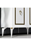 CAPRİDH 75 CM KONSOL BEYAZ ALTIN