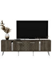 DETASDH 150 CM LAZER DESENLİ TV ÜNİTESİ CEVİZ-GÜMÜŞ