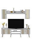 Işıldh 180 Cm Tv Ünitesi Beyaz Altın