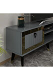 LİDYADH TV STAND ANTRASİT ALTIN