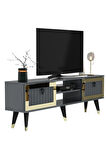LİDYADH TV STAND ANTRASİT ALTIN