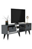 LİDYADH TV STAND ANTRASİT GÜMÜŞ