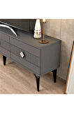 MİDASDH TV STAND (ALT MODÜL) ANTRASİT-GÜMÜŞ