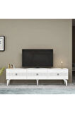 MİDASDH TV STAND (ALT MODÜL) BEYAZ-GÜMÜŞ