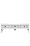 MİDASDH TV STAND (ALT MODÜL) BEYAZ-GÜMÜŞ