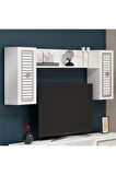 NİLDH 150 CM TV ÜNİTESİ BEYAZ GÜMÜŞ