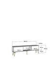 RİTİMDH 180 CM TV SEHPASI BEYAZ ALTIN