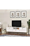 SOLEDH 180 CM TV ÜNİTESİ SEHPASI BEYAZ
