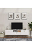 SOLEDH 180 CM TV ÜNİTESİ SEHPASI BEYAZ