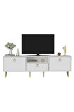 SOLEDH 180 CM TV ÜNİTESİ SEHPASI BEYAZ