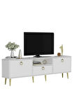 SOLEDH 180 CM TV ÜNİTESİ SEHPASI BEYAZ
