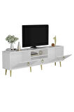 SOLEDH 180 CM TV ÜNİTESİ SEHPASI BEYAZ