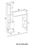 Bmdekor Artema Çalışma Masası Ceviz 170 x 120 cm Beyaz 