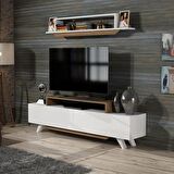 TV Ünitesi Herry Beyaz Ceviz 150 cm