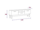 TV Sehpası Ses Beyaz 150 cm