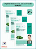 Dermal Yatıştırıcı Ve Nemlendirici Aloe Özlü Kolajen Maske 23 Gr 3 Adet