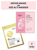 Dermal Kolajen İçerikli Şeffaflaşan Eriyen Maske 34 gr ve Gold Göz Altı Maskesi 4 gr Seti
