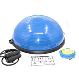58 CM Bosu Ball Bosu Topu Direnç Bantlı Pilates Denge Eğitmen Seti