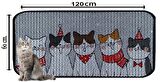 XXL BÜYÜK BOY ELEKLİ TUVALET ÖNÜ DESENLİ KEDİ KUMU PASPASI 60X120 CM