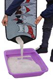 XXL BÜYÜK BOY ELEKLİ TUVALET ÖNÜ DESENLİ KEDİ KUMU PASPASI 60X120 CM