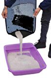 XXL BÜYÜK BOY ELEKLİ TUVALET ÖNÜ DESENLİ KEDİ KUMU PASPASI 60X120 CM
