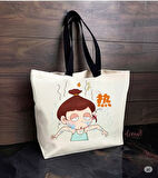 DESENLİ HAM KUMAŞ BEZ ÇANTA