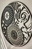 Üç Boyutlu El Yapımı Yin ile Yang Ahşap Duvar Süsü