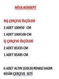 ALTIN GOLD RENK DEKORATİF POLİÜRETAN DUVAR ÇITASI 6' LI HAZIR KESİM ÇERÇEVE SETİ