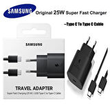Ozmik Samsung Type-C 25W Siyah Hızlı Şarj Aleti Başlık ve Kablo