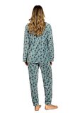 Nisanca Kadın Kışlık Welsoft Peluş Polar  Düğmeli Pijama Takımı