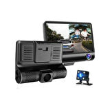 Ozmik 1080p Araç Içi 3 Kameralı Gece Görüşlü, G-sensör, Geri Görüş Kameralı Araç Kamerası