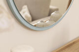 Dfn Wood Yeşil  Mdf Yuvarlak Duvar Salon Banyo Aynası 50x50 Cm