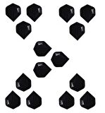 5 Set (15 Adet) DARTSAN Dart Flight-Flayt. 100 Micron PET Siyah