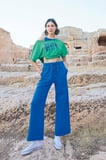 Arias Closet Kısa Kollu "Never Give Up" 'lü Crop Eşofman Takımı