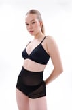 Arias Closet Siyah MI EMAY  Lazer Tül Toparlayıcı Slip Hayalet Külot Korse