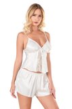 Arias Closet Ekru Saten Babydoll Şort Takımı
