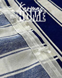 Balkon Perdesi Branda Kumaşı-Yağmur Geçirmez-Kalın-Bağcıklı-Düğmeli (Mavi/Beyaz)